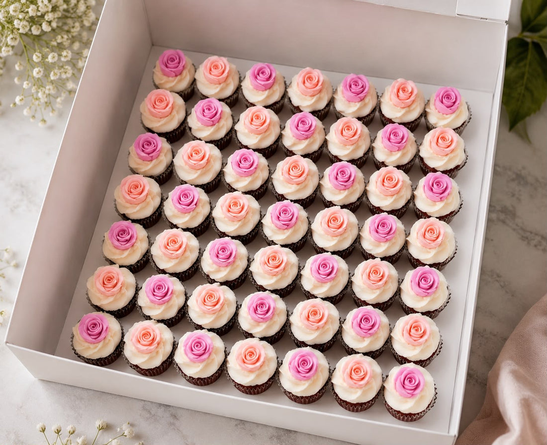 Mini Rose Cupcakes Box (Lahore only)