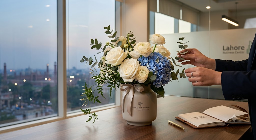 Luxury floral arrangement for corporate gifting, House of Flowers blog