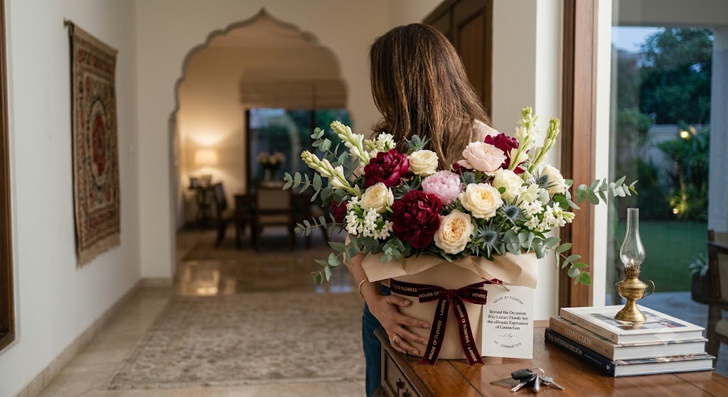 Luxury floral arrangement symbolizing connection and celebration