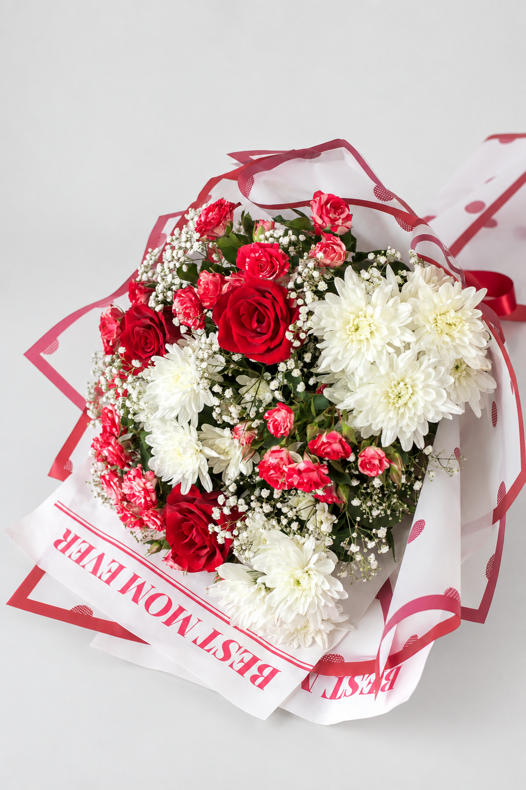 Best Mom Ever bouquet with a message card from House of Flowers