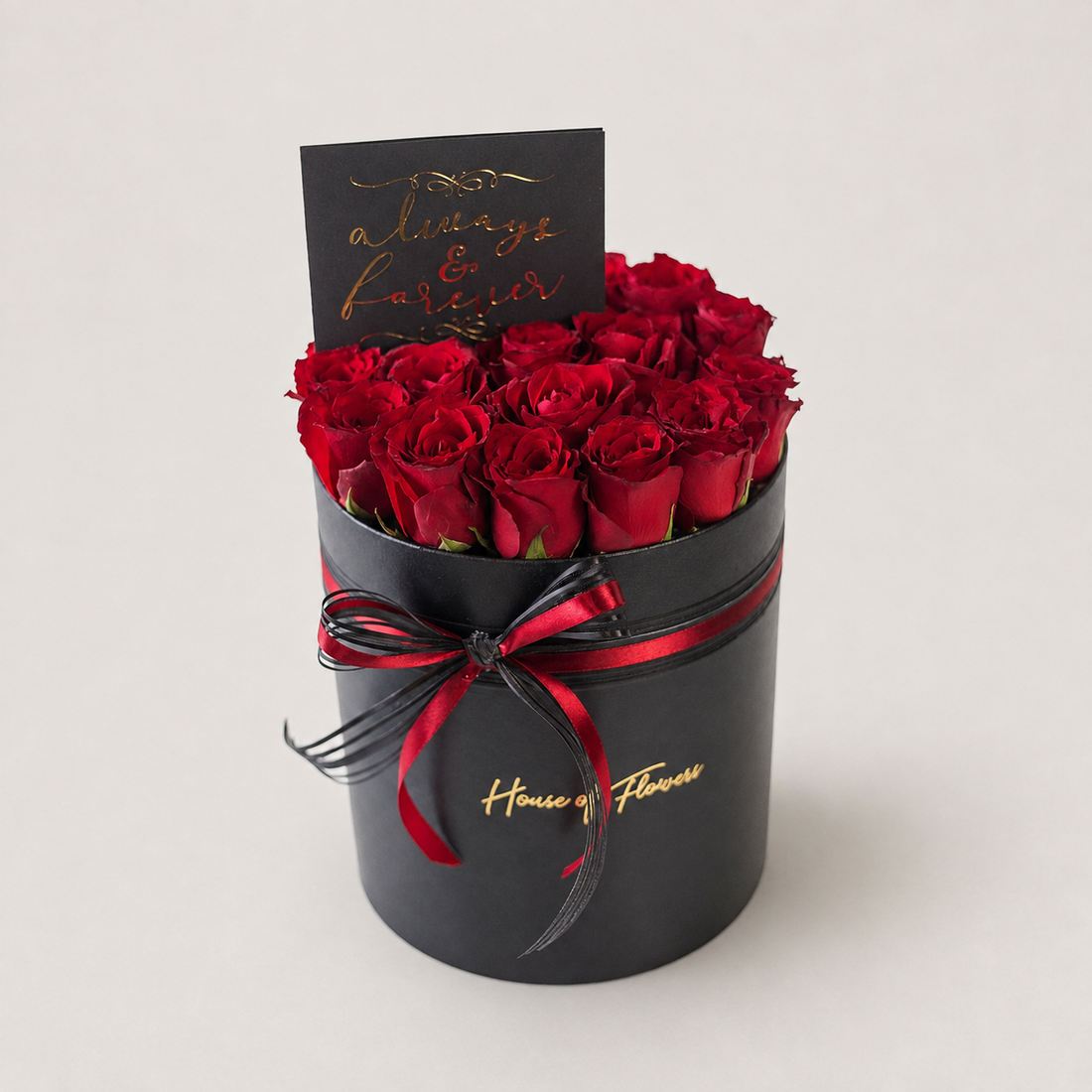 Viva Glam gift box with 18 to 20 imported red roses