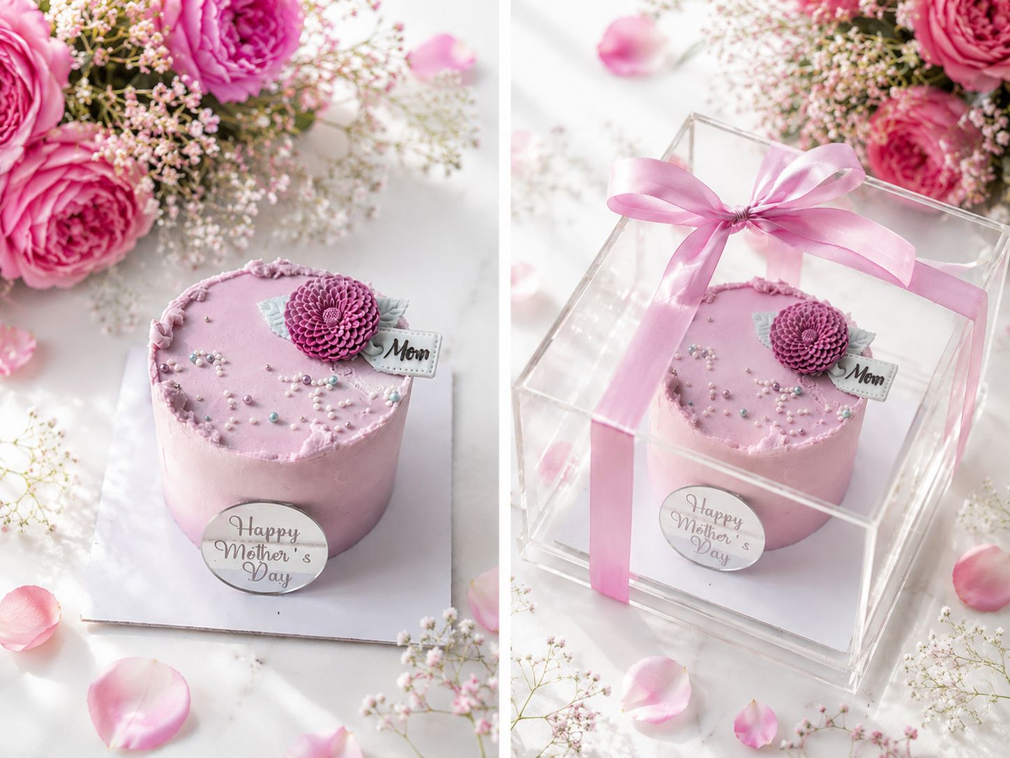 Blush Bloom Celebration Cake