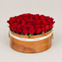 a beautuful  basket of red roses