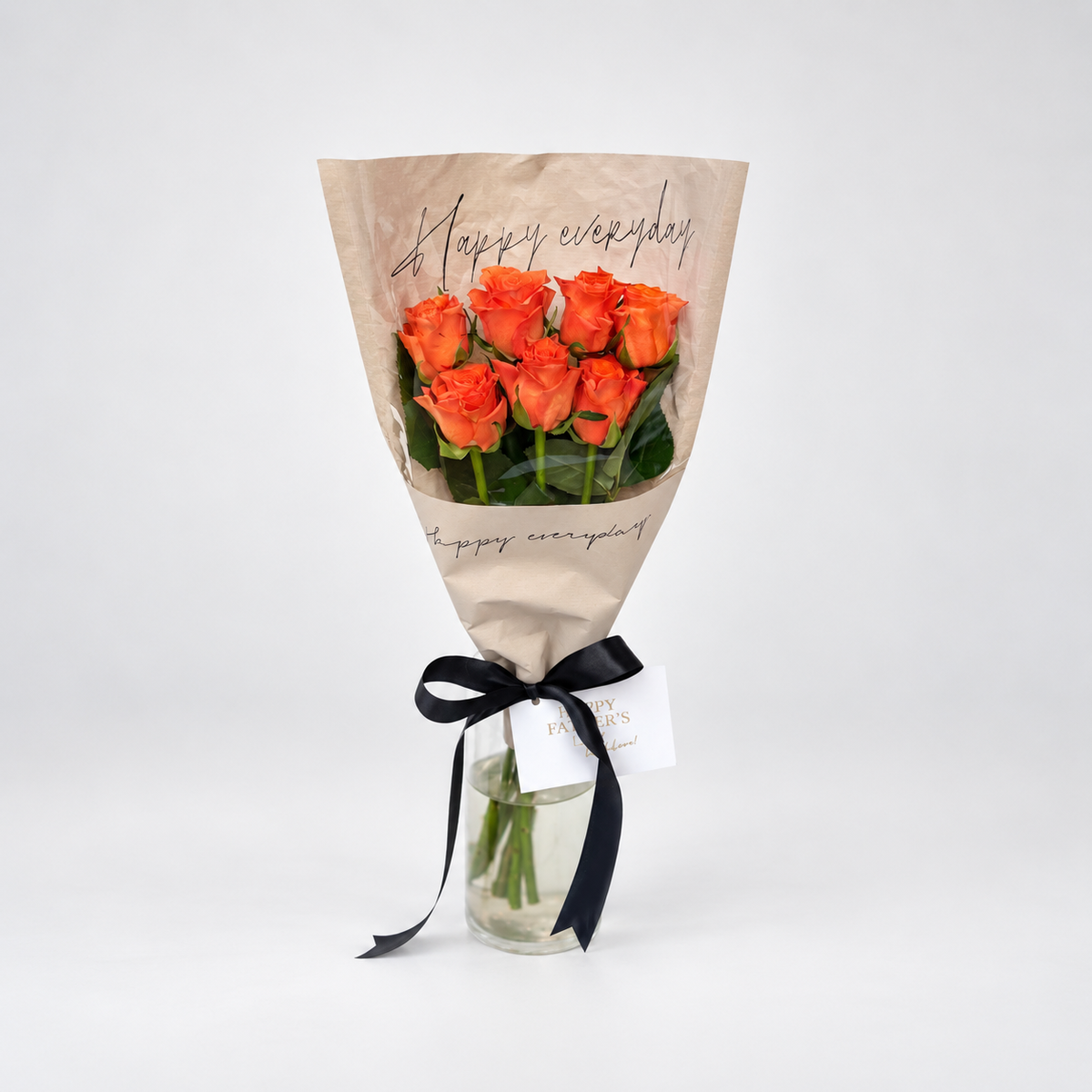 A bouquet of 7 roses and exquisite wrapping.