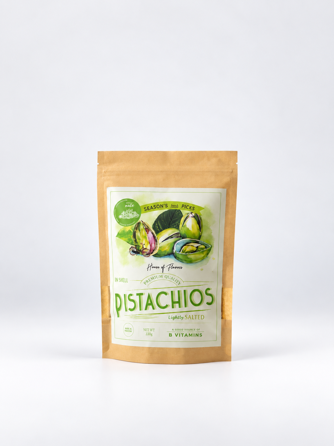 Pistachios snack pouch from House of Flowers