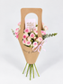 Purely for Her bouquet with pink roses in a kraft paper carrier bag with a "The Best Mom" card and pink ribbon