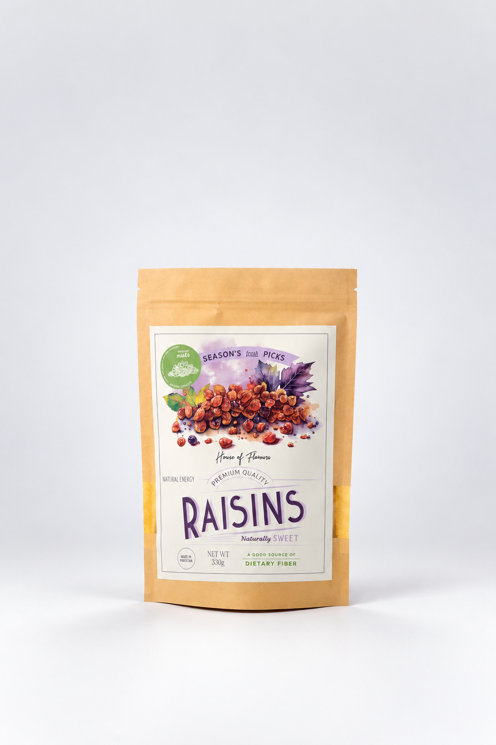 Raisins snack pouch from House of Flowers
